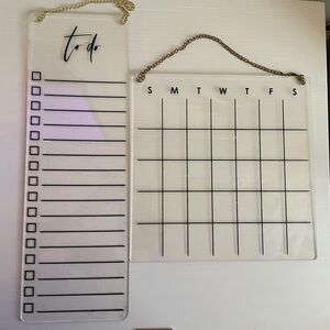 Target Bullseye Monthly Calendar + To-Do List Clear Acrylic Dry Erase Boards